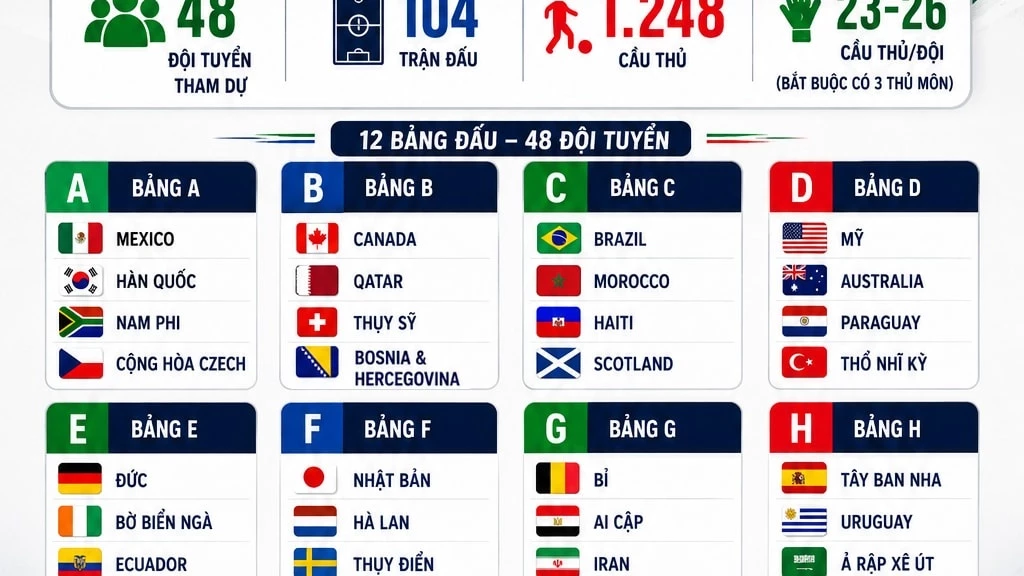 Danh sách cầu thủ 48 ĐTQG dự World Cup 2026: Chờ Messi quyết định & Phân tích chuyên sâu | Thể thao OK9